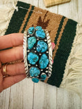 Old Pawn Navajo Sterling Silver & Sleeping Beauty Turquoise Cuff Bracelet