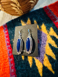 Navajo Lapis and Sterling Silver Dangle Earrings