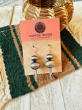 Navajo Sterling Silver Beaded Blossom Dangle Earrings