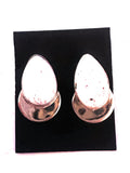 Navajo White Buffalo & Sterling Silver Post Earrings