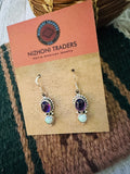 Navajo Amethyst, Opal & Sterling Silver Dangle Earrings