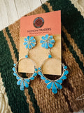 Zuni Sterling Silver & Turquoise Dangle Earrings