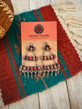 Handmade Pink Dream Mojave & Sterling Silver Dangle Earrings Signed Nizhoni