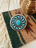 Navajo Sterling Silver & Kingman Turquoise Adjustable Ring