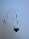 Beautiful Handmade Sterling Silver & Onyx Bat Necklace