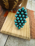 Handmade Sterling Silver & Turquoise Cluster Adjustable Ring by Nizhoni