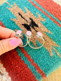 Navajo Queen Pink Conch & Sterling Silver Adjustable Knuckle Ring