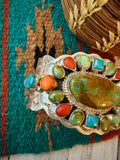 Navajo Turquoise, Spiny & Sterling Silver Cuff Bracelet