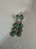 Handmade Turquoise and Sterling Silver Post Dangle Earrings