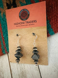 Navajo Sterling Silver Beaded Dangle Earrings