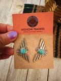 Navajo Sterling Silver & Turquoise Thunderbird Post Earrings