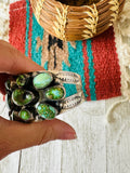 Navajo Sonoran Gold Turquoise & Sterling Silver Cuff Bracelet