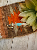 Navajo Sterling Silver & Kingman Turquoise Cuff Bracelet