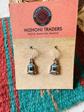 Navajo Sterling Silver & Multi Stone Thunderbird Dangle Earrings