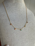 “The Golden Collection” Gemstone Dreams Handmade 14k Gold Plated Necklace