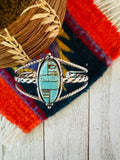 Navajo Turquoise & Sterling Silver Inlay Cuff Bracelet