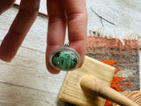 Navajo Turquoise & Sterling Silver Ring Size 8