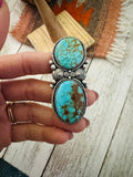 Navajo Royston Turquoise & Sterling Silver Ring Size 9 by Jacqueline Silver