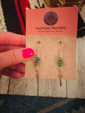 Navajo Turquoise & Sterling Silver Feather Dangle Earrings