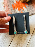 Navajo Turquoise & Sterling Silver Drop Dangle Earrings