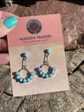 Zuni Sterling Silver & Turquoise Dangle Earrings