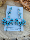 Vintage Navajo Turquoise & Sterling Silver Dangle Earrings