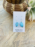 Navajo Sterling Silver & Turquoise Bead Dangle Earrings