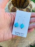 Navajo Sterling Silver & Turquoise Bead Dangle Earrings