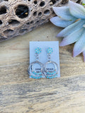 Zuni Sterling Silver & Turquoise Dangle Earrings