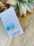 Navajo Sterling Silver & Turquoise Bead Dangle Earrings