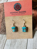 Navajo Sterling Silver & Multi Stone Inlay Dangle Earrings