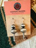 Navajo Sterling Silver Beaded Blossom Dangle Earrings