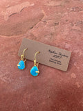 “The Golden Collection” GOLD COAST Natural Turquoise Handmade 14k Gold Plated Earrings