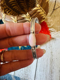 Navajo Queen Pink Conch Shell & Sterling Silver Cuff Bracelet