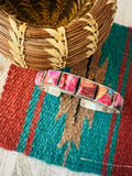 Navajo Pink Dream Mojave & Sterling Silver Cuff Bracelet