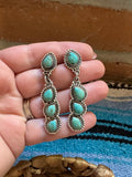 Handmade Turquoise and Sterling Silver Post Dangle Earrings