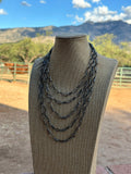 Navajo Made Sterling Silver Handmade Paper Clip Chains