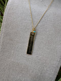 “The Golden Collection” YEEHAW Handmade Natural Turquoise 14k Gold Plated Bar Charm Necklace