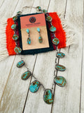 Navajo Sterling Silver & Royston Turquoise Necklace Set by Jacqueline Silver