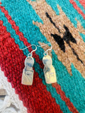 Navajo Rainbow Calsilica & Sterling Silver Dangle Earrings