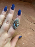 Beautiful Handmade Golden Hills Turquoise And Sterling Silver Adjustable Ring Style 1