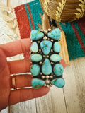 Navajo Sterling Silver & Kingman Turquoise Ring Size 9