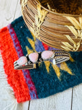 Navajo Queen Pink Conch Shell & Sterling Silver Cuff Bracelet