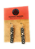 Navajo Natural Pearl & Sterling Silver Dangle Earrings