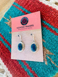 Navajo Rainbow Calsilica & Sterling Silver Oval Dangle Earrings