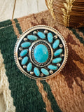 Navajo Sterling Silver & Kingman Turquoise Adjustable Ring