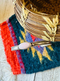 Navajo Queen Pink Conch Shell & Sterling Silver Cuff Bracelet