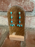 Handmade Turquoise and Sterling Silver Handmade Dangles