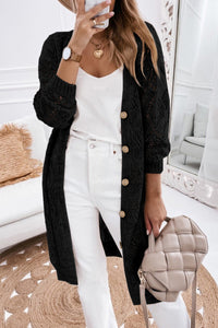 V-Neck Long Sleeve Cardigan