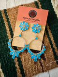 Zuni Sterling Silver & Turquoise Dangle Earrings